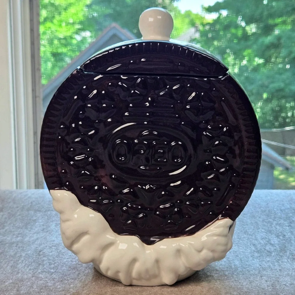 Vintage Houston Harvest Oreo Cookie Jar Nestle Oreo Shaped Third in Series